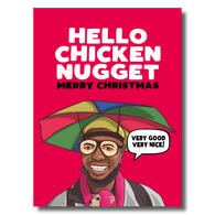 Hello Chicken Nugget Christmas Card